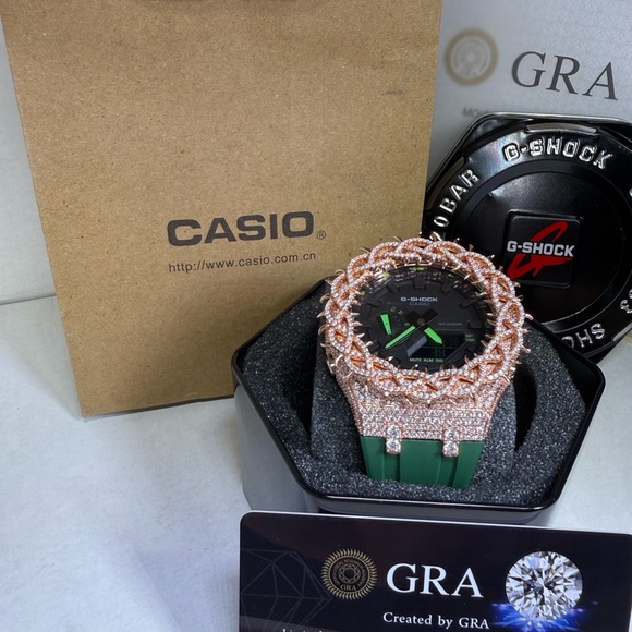 Casio G Shock GA2100 Moissanite Real Silver 925💎 - Picture 2 of 5